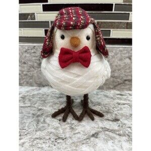 Target Bird Wondershop White With Plaid Hat & Red Bow tie 2013 Winter Christmas